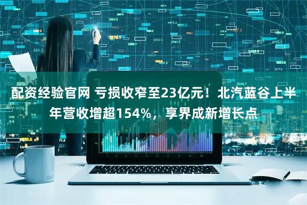 配资经验官网 亏损收窄至23亿元！北汽蓝谷上半年营收增超154%，享界成新增长点